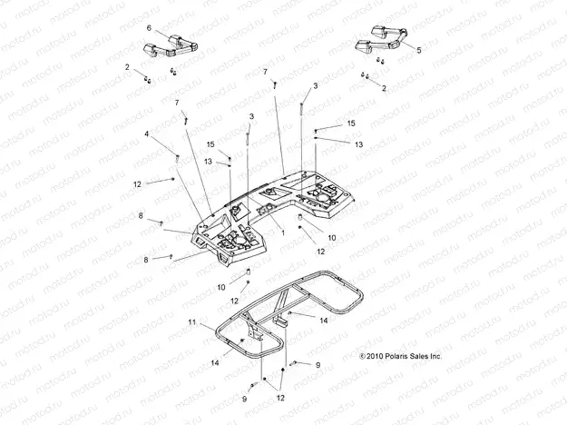BODY | BODY, REAR RACK ASM. - A13DH50AX/AZ (49ATVRACKMTG11SP500TRG)