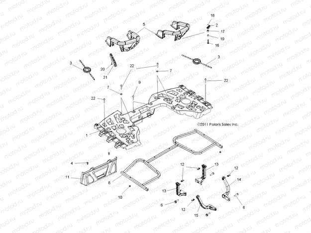BODY | BODY, REAR RACK ASM. - A13DN5EFL (49ATVRACKMTGRR12SPTRG550)