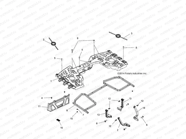 BODY | BODY, REAR RACK ASM. - A15SYE85FS (49ATVRACKMTGRR15850TRG)
