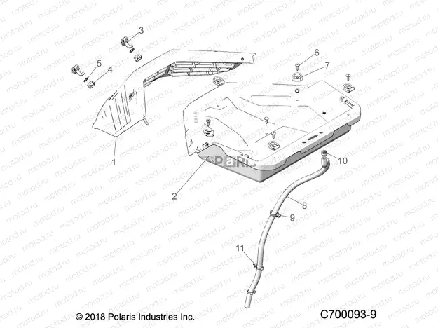 BODY | BODY, REAR RACK - Z20S1E99AG/AK/BG/BK (C700093-9)