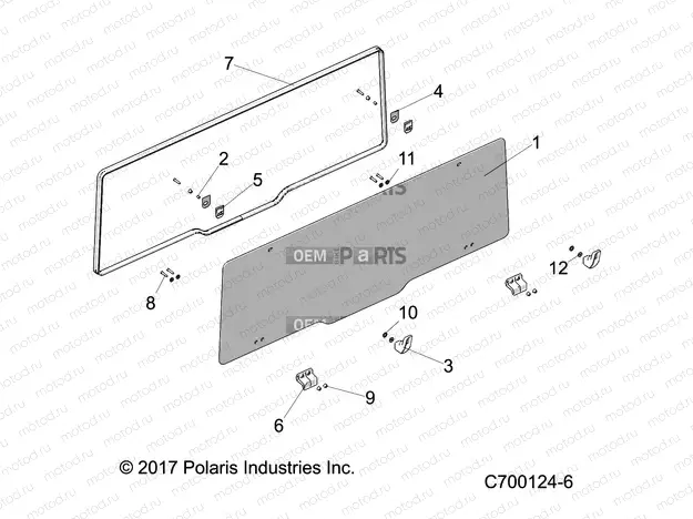 BODY | BODY, REAR WINDOW - R19RRU99/A/B (C700124-6)