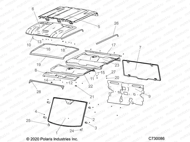 BODY | BODY, ROOF AND CAB - R20RSW99AA/AP/AX/A9/BA/BP/BX/B9 (C730086)