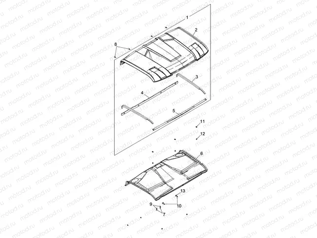 BODY | BODY, ROOF - R152DPD1AA (49BRUTUSROOF142M2D)