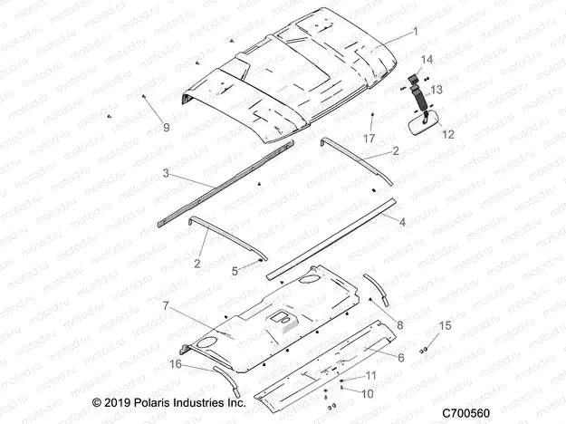 BODY | BODY, ROOF (STD AND PREP) - R19RRU99/A/B (C700560)