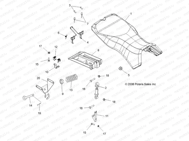 BODY | BODY, SEAT - A09MN50ET (49ATVSEAT09SP500TR)
