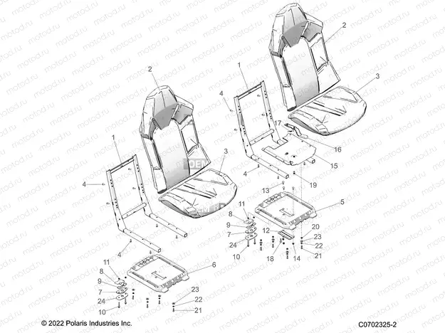 BODY | BODY, SEAT ASM. AND SLIDER - G23GXE99A/99B (C0702325-2)