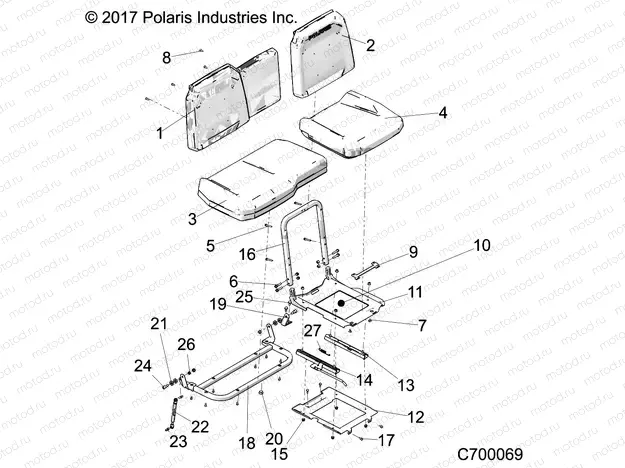 BODY | BODY, SEAT ASM. AND SLIDER - R22RSU99A9/AC/AM/AS/B9/BC/BM/BS (C700069)