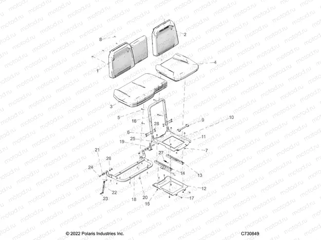 BODY | BODY, SEAT ASM. AND SLIDER - R23RSY99A9/AJ/AK/AX/B9/BJ/BK/BX (C730849)