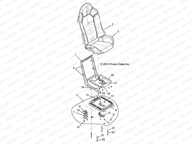 BODY | BODY, SEAT ASM. AND SLIDER - Z15VDE99FV (49RGRSEAT14RZR1000)