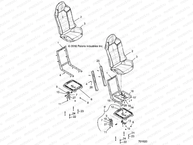 BODY | BODY, SEAT ASM. AND SLIDER - Z18VFE92NB/NU (701020)