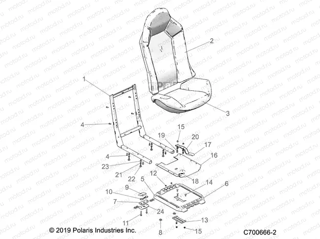 BODY | BODY, SEAT ASM. AND SLIDER - Z20S1E99NG (C700666-2)