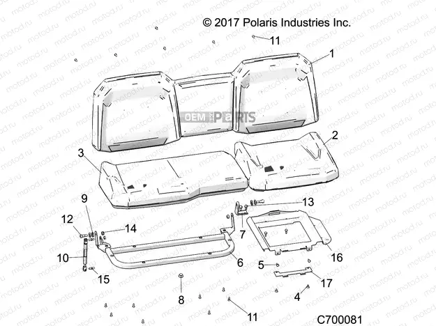 BODY | BODY, SEAT ASM.  - R20RRED4J1 (C700081)