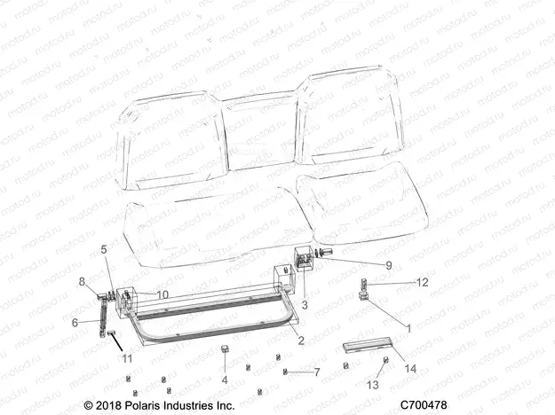 BODY | BODY, SEAT ASM. REAR FRAME - R20RSU99A/B (C700478)