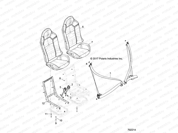 BODY | BODY, SEAT BELT AND MOUNTING, TRACTOR - Z20NAS99CC (702214)