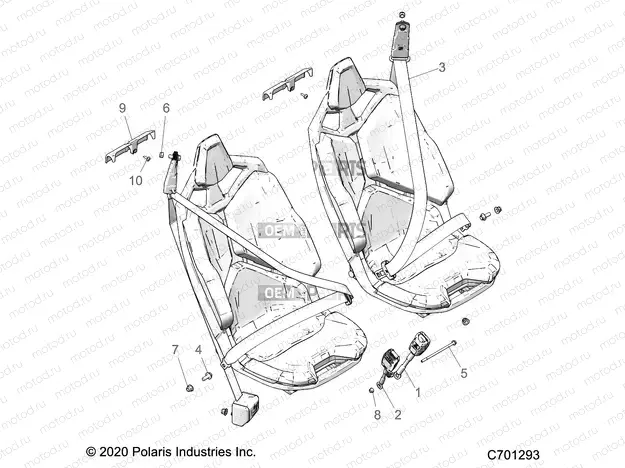 BODY | BODY, SEAT BELT MOUNTING, FRONT, STANDARD - Z21R4F92AH/BH (C701293)
