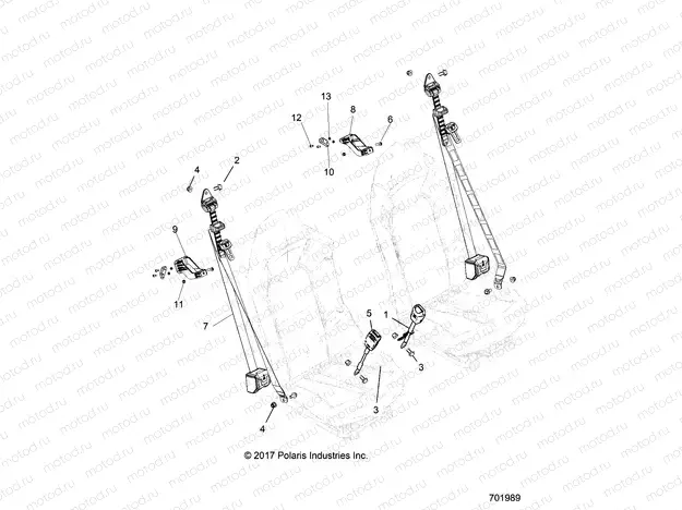 BODY | BODY, SEAT BELT MOUNTING - G20GAE99A2/A4/D99AK/AS/BK/BS (701989)