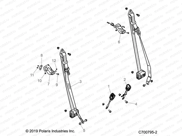 BODY | BODY, SEAT BELT MOUNTING - G21GAJ99AC/AW/BC/BW (C700795-2)