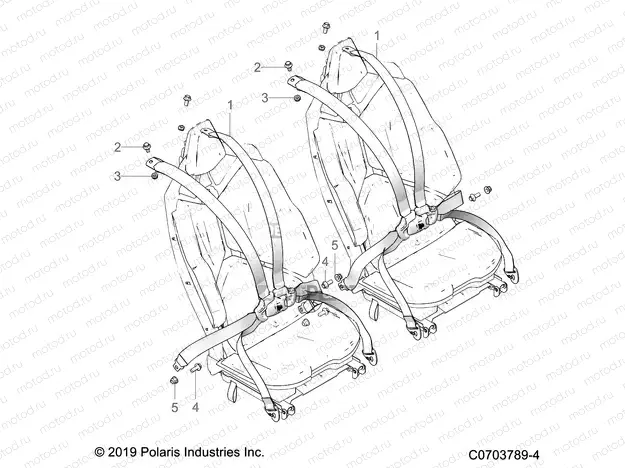 BODY | BODY, SEAT BELT MOUNTING, REAR, PREMIUM/DELUXE - Z21R4D92AM/BM/AC (C0703789-4)