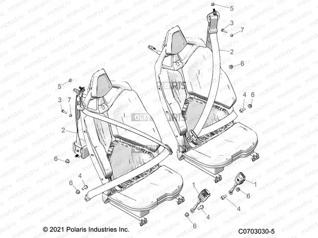 BODY | BODY, SEAT BELT MOUNTING, REAR, STANDARD - Z21R4F92AH/BH (C0703030-5)