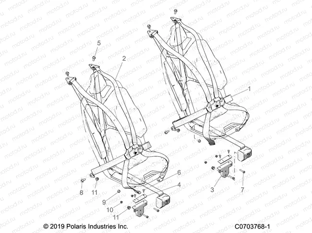 BODY | BODY, SEAT BELT MOUNTING - Z20RAB92AC/BC/AR/BR/D92AC/BC/AR/BR (C0703768-1)