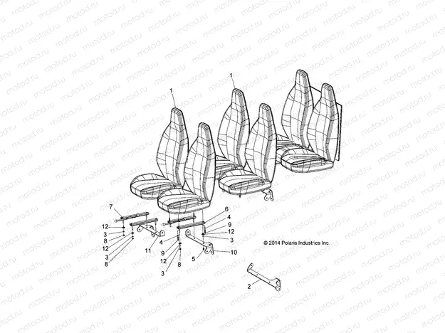 BODY | BODY, SEAT, BUCKET, 4 PASSENGER AND 6 PASSENGER - L15G4A/L15G4S/L15G6A/L15G6S (49GEMBODY15BSEAT)