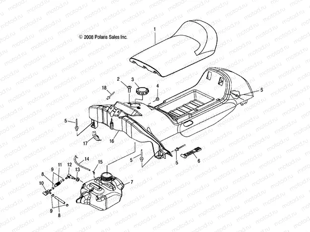 BODY | BODY, SEAT, FUEL TANK and CONSOLE - S20WAA1ASA/AEA (49SNOWSEAT09120)