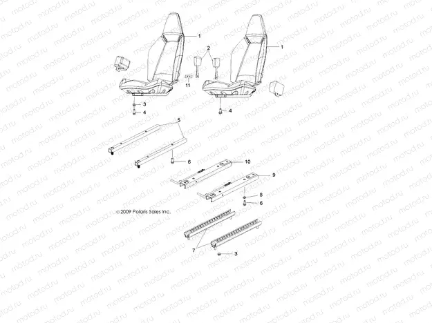 BODY | BODY, SEAT, MOUNTING and BELTS - R11VA17AA (49RGRSEATMTG10RZR170)