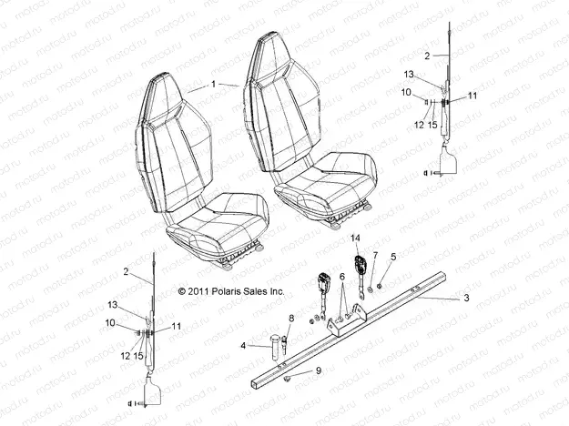 BODY | BODY, SEAT MOUNTING and BELTS - R13JT9EFX (49RGRSEATMTG12RZRXPI)