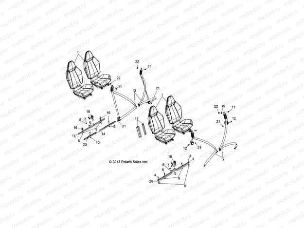 BODY | BODY, SEAT MOUNTING and BELTS - Z14XE7EAL/X (49RGRSEATMTG14RZR4)