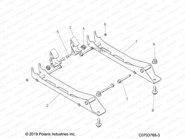 BODY | BODY, SEAT MOUNTING, PASS. - Z20RAB92AC/BC/AR/BR/D92AC/BC/AR/BR (C0703768-3)