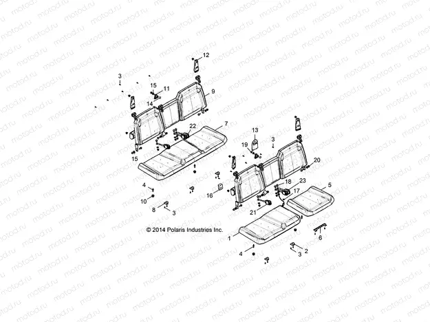 BODY | BODY, SEAT - R15RUA57AA/E57AC (49RGRSEAT15FSCRW)