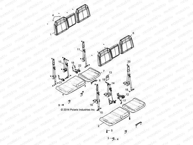 BODY | BODY, SEAT - R15RUZ87AS/AW/BS/BW ALL OPTIONS (49RGRSEAT15CREW2)