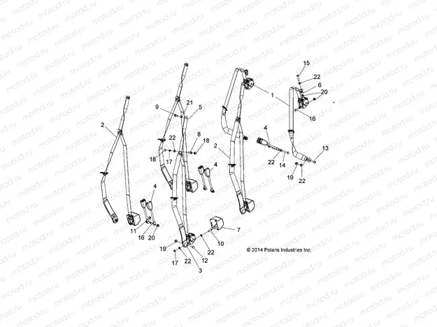 BODY | BODY, SEATBELT, 6 PASSENGER, US - L15G6A/6S ALL OPTIONS (49GEMSEATBELTS156PUS)