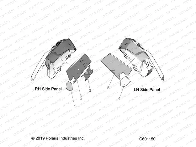 BODY | BODY, SIDE PANELS FOAM/FABRIC - S20CBA6GSL (C601150)