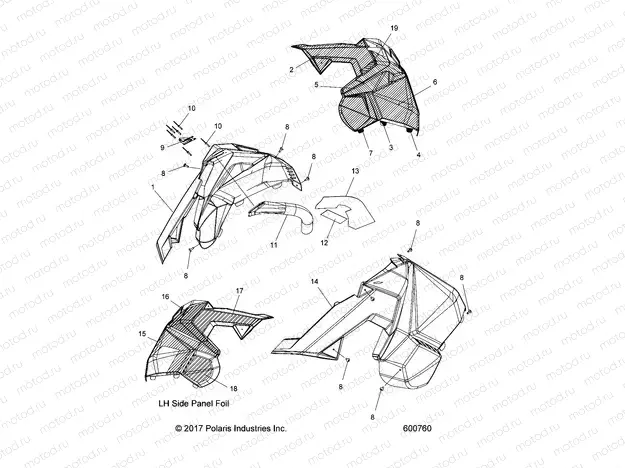 BODY | BODY, SIDE PANELS - S20MDX6JSA/6JEA (600760)