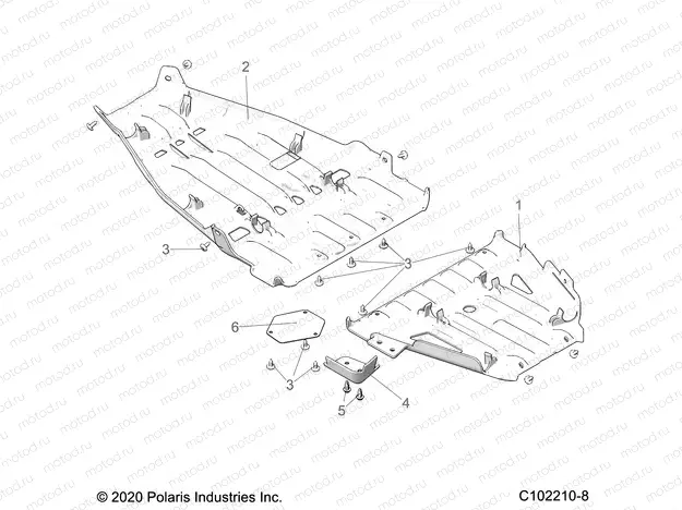 BODY | BODY, SKID PLATES - A20SVA85A3 (C102210-8)