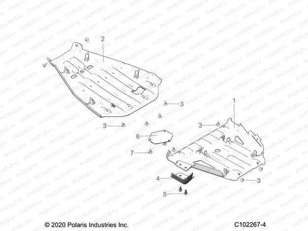BODY | BODY, SKID PLATES - A20SYE95AD/CAD (C102267-4)