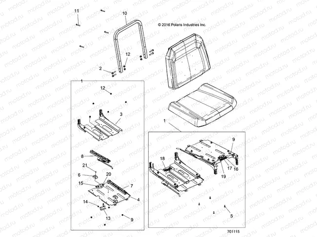 BODY | BODY, SLIDER, DRIVERS SEAT - R18RVE99AS/AX (701115)