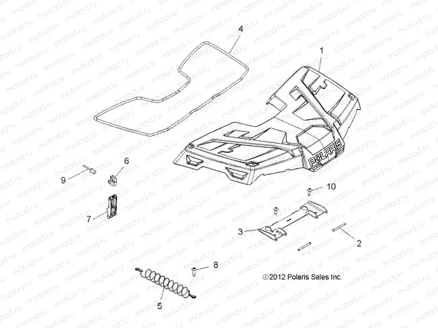 BODY | BODY, STORAGE, FRONT - A15S6A76FA (49ATVSTORAGE13SP500TR)