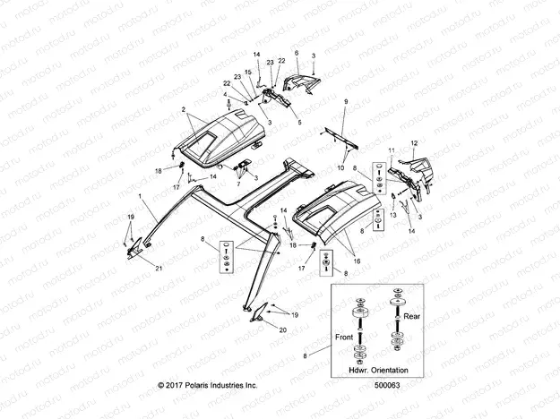 BODY | BODY, SUNSHADE ASM. - T20AAGHD ALL OPTIONS (500063)
