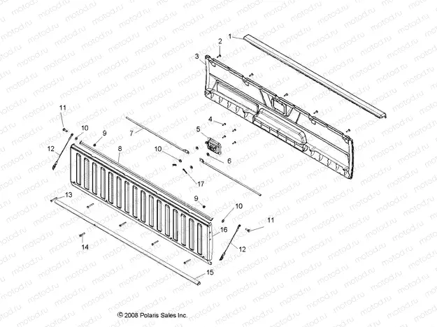 BODY | BODY, TAILGATE ASM. - R13TH76/7E ALL OPTIONS (49RGRTAILGATE095004X4)