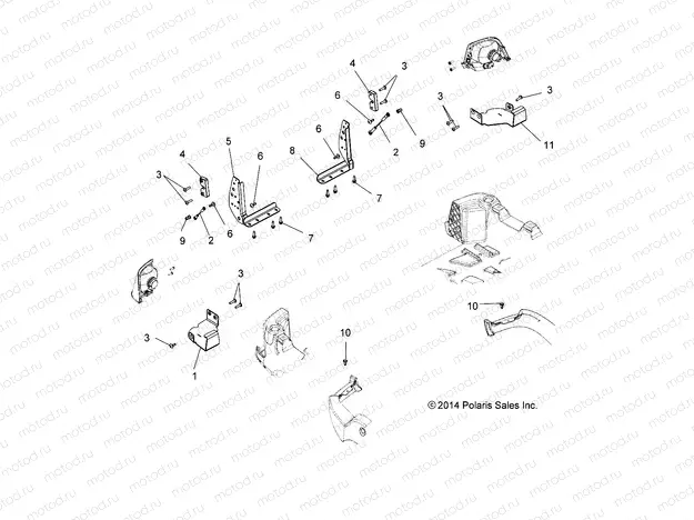 BODY | BODY, TAILGATE BRACKETS - A22SWE57F1/S57C1/C2/C5 (49ATVTAILGATEMTG1570X2)