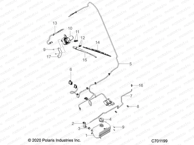 BODY | BODY, WATER BOTTLE PUMP ASM AND WIPER KIT - R21RRV99AC/BC (C701199)