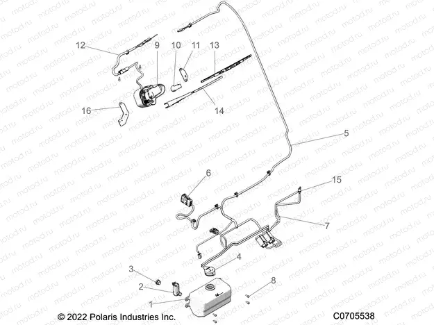 BODY | BODY, WATER BOTTLE PUMP ASM AND WIPER KIT - R22RRY99A9/AC/AM/AS/B9/BC/BM/BS/1A9/AC/AM/AS/B9/BC/BM/BS (C0705538)