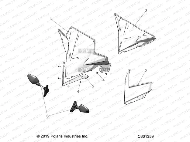 BODY | BODY, WINDSHIELD AND MIRRORS - S20EDE8PS ALL OPTIONS (C601359)