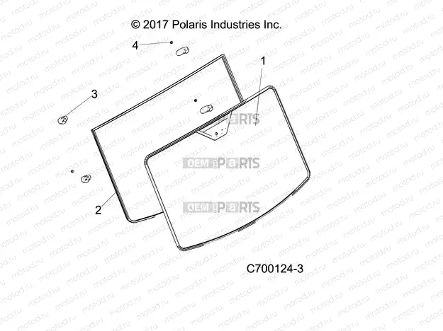BODY | BODY, WINDSHIELD FIXED - R19RRU99A9/AD/AJ/AP/B9/BD/BJ/BP (C700124-3)