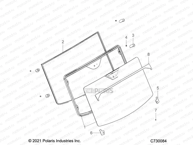 BODY | BODY, WINDSHIELD, FIXED - R20RRU99A/B (C730084)