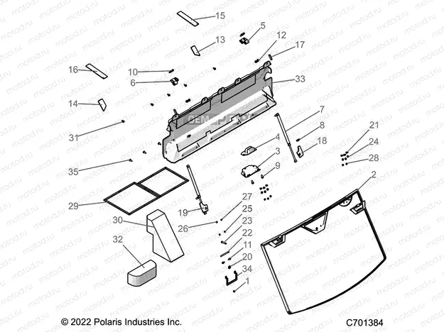 BODY | BODY, WINDSHIELD, TIP-OUT - R22RSY99A9/AC/AM/AS/B9/BC/BM/BS/1A9/AC/AM/AS/B9/BC/BM/BS (C701384)