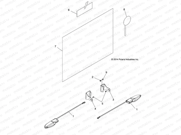 BODY | BODY, WINDSHIELD, TURN SIGNALS, AND MIRROR - L15U2NAFLA (49GEMBODY15FLA)