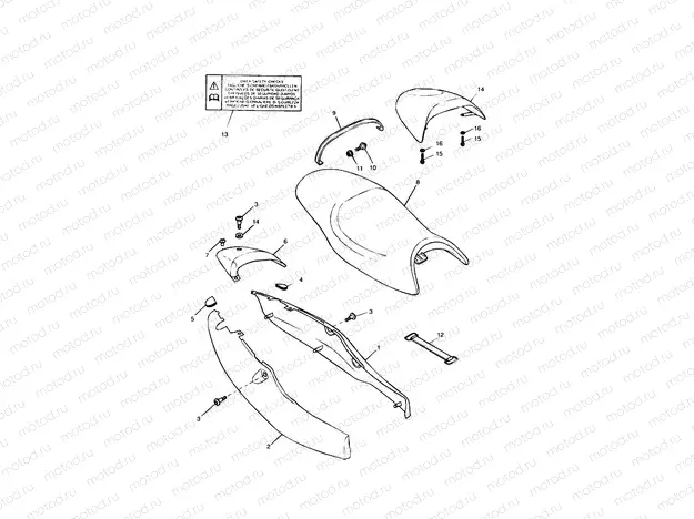 Bodywork - Rear Side Panels and Seat